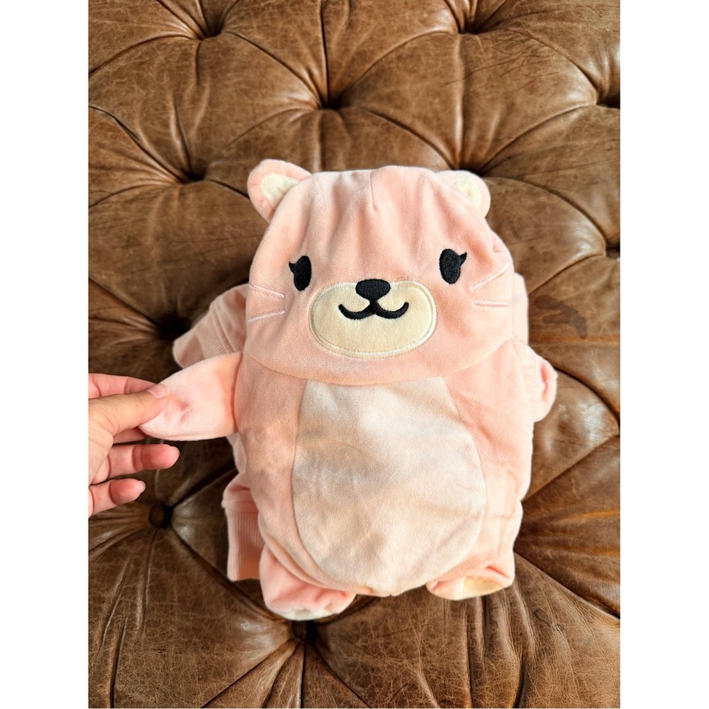 Cubcoats Girls 8 Pink Cat 2-in-1 Zip Hoodie Stuffed Animal Convertible Jacket
